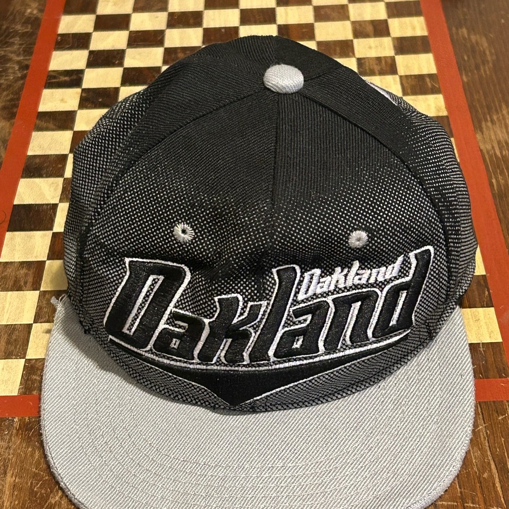 Black and Gray Oakland Cap
